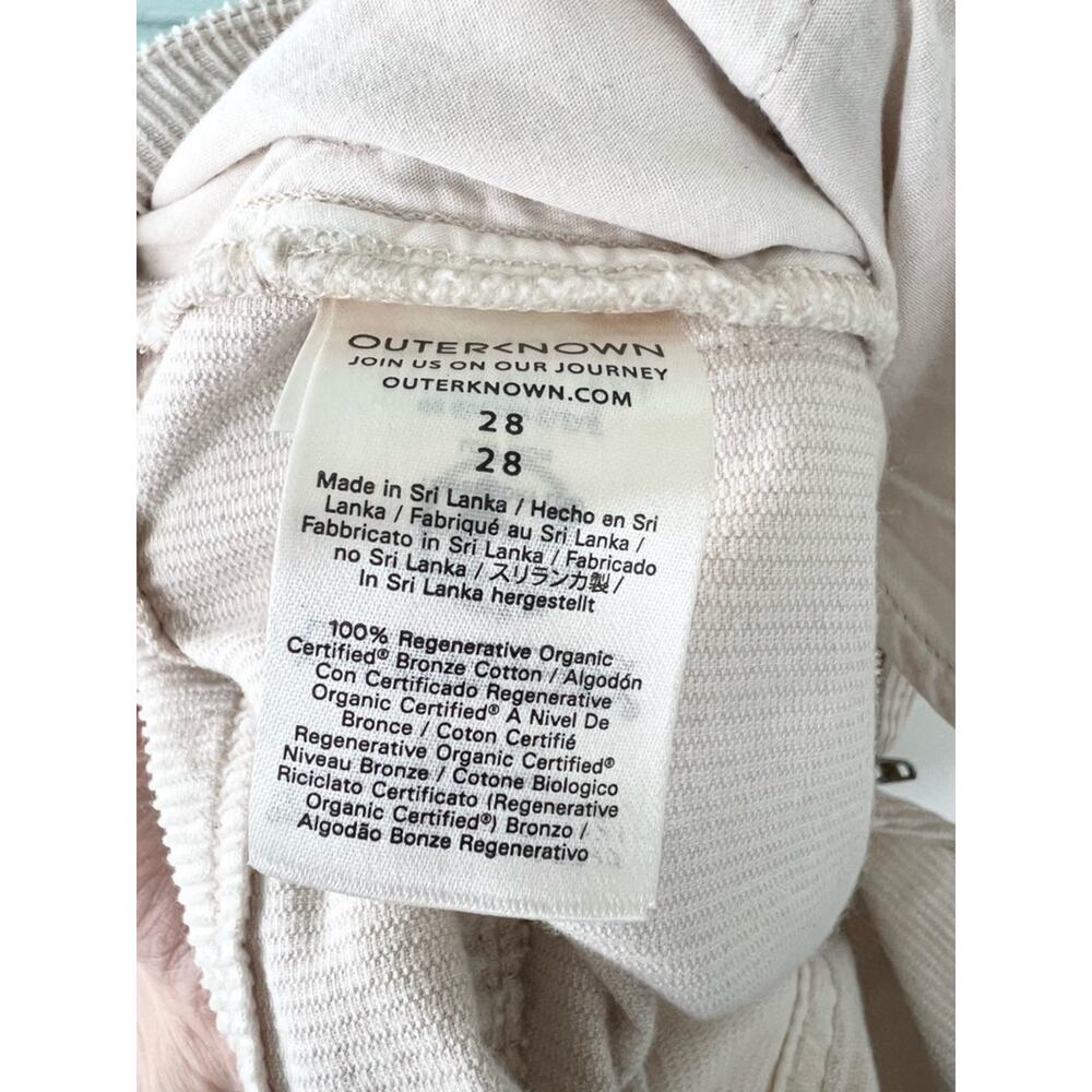 Outerknown Smith Organic Cotton Cord Utility Pants Straight Leg cream Sz 28 - Picture 5 of 10